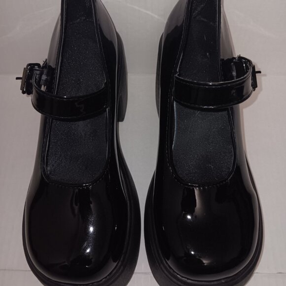 MARY JANE FAUX PATENT LEATHER PLATFORM SHOES - Picture 8 of 11